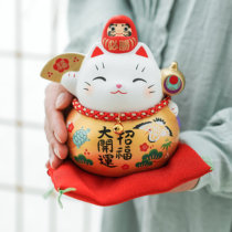 Pharmacist kiln dharma lucky cat piggy bank ceramic ornaments Japanese opening birthday wedding creative gift shop