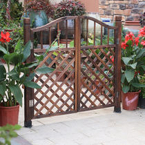 Outdoor wood anti-corrosion wooden door wooden fence gardening double door fence door vegetable garden yard door wooden fence garden door