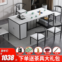 Kung Fu coffee table office tea table tea set table one tea table and chair combination modern simple rock board tea table table