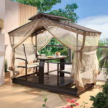 Ziqing outdoor rocking chair Terrace Four-person power rocking chair Outdoor courtyard garden leisure adult balcony swing chair