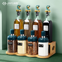 Oil bottle glass soy sauce vinegar bottle set gravity induction non-hanging oil wine sauce bottle home kitchen oil pot