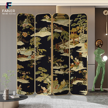 Brahman and new Chinese metal screen partition folding mobile living room modern simple bedroom shielding aluminum alloy home