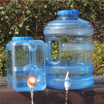 Mineral water with lid thickened transparent faucet with faucet Drinking water bucket thickened diesel bucket Household pure water storage