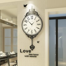 Nordic style atmospheric wall clock clock Household fashion creative trend watch personality creative modern simple living room