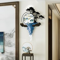 Chinese style clock wall clock creative living room home fashion light luxury hanging watch clock Chinese personality hanging wall atmosphere