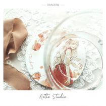 Now {Notte Studio} original authorized vanilla strawberry Alice badge pin absorbent ceramic coaster