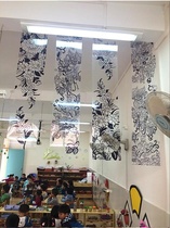 A4A3 plastic transparent film kindergarten art materials environment hanging decoration pvc painting graffiti soft handmade diy