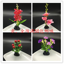 Hotel restaurant sassy platter dishes plate decoration flowers and grass creative small ornaments artistic conception surrounded by flowers