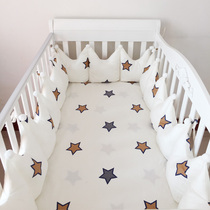 Pure cotton A-class baby bed with children splicing bed anti-collision soft surround encircled all-season round bed fence