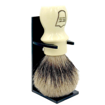 Parker-American Parker WMPB ivory white handle luxury pure badger hair shaving brush with brush holder