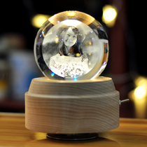 Photo Customized Crystal Ball Music Box Rotating Music Box Girl Wife Girlfriend Anniversary Wedding Birthday Gift