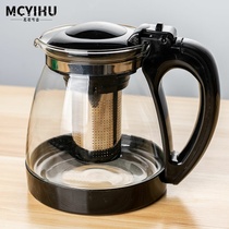 1000 2000ML teapot heat-resistant explosion-proof glass bubble teapot flower teapot set large capacity tea set kettle