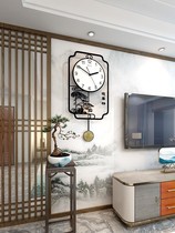 China Wind Hung Clocks Living Room Home Fashion New Chinese Clock Network Red Creativity Art Timepiece Atmosphere Hanging Wall Hanging Watch