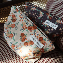 Beauty pick miucatch corduroy late autumn flower cosmetic bag jacquard fabric dirty resistant vintage storage bag
