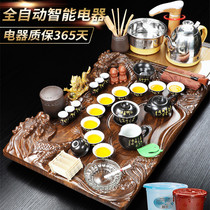 Tea set set household porcelain tea table full automatic whole set of office meeting guest small tea table induction cooker