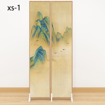 New Chinese solid wood screen partition Living room small apartment type entrance Feng Shui entrance folding mobile bedroom occlusion household