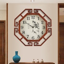 New Chinese hanging watch home living room Chinese style personality creative fashion art clock decoration mute wall watch