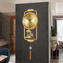 New Chinese timepiece hanging clock Living room Home Fashion Brief Chinese Wind Creative Nordic Atmospheric personality hanging wall clock
