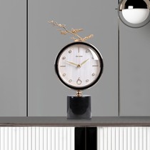 New living room clock clock light luxury simple fashion decorative ornaments clock New Chinese home desktop quartz clock