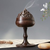 Brand antique copper Boshan furnace vintage ornaments household agarwood incense burner point incense Zen creative copper plate