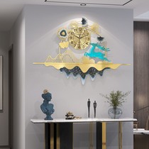 New Chinese wall clock creative atmosphere home fashion decorative clock wall art clock living room quartz clock