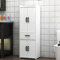 Bathroom storage cabinet Toilet with door Multi-layer shelf crevice floor-to-ceiling toilet side water-proof bathroom storage cabinet