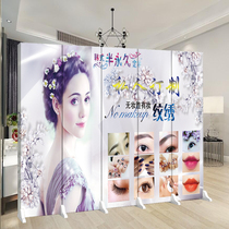 Chinese fabric screen folding screen partition wall Modern simple living room bedroom beauty health screen mobile foldable