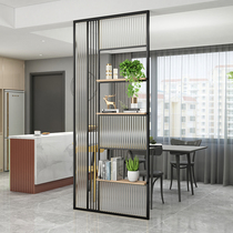 Changhong glass screen partition entry porch block evil living room luxury restaurant office iron metal decorative wall