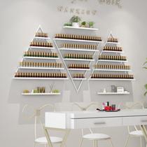 Creative nail polish shelf display rack fixed multi-layer tray wall cabinet placed storage thick double row easy to install