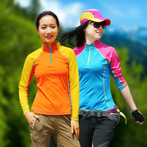 Summer thin outdoor sports womens long sleeve quick-drying clothes short sleeve quick-drying T-shirt running hiking sunscreen breathable