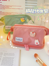 Cosmetic bag female portable large-capacity travel wash bag storage bag cute ins new waterproof dry and wet separation bag