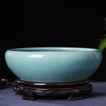 Narcissus flowerpot ceramic creative hand-painted ceramic flowerpot pottery flowerpot pure handmade bowl lotus water lily flowerpot turtle jar