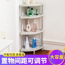 Toilet rack bathroom tripod toilet multi-storey storage rack toilet corner rack floor-free hole