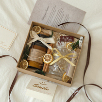 Creative niche practical birthday gift exquisite scented candle gift box set merry-go-round lantern gift