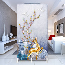 Simple screen Nordic modern partition Light luxury living room occlusion Brake folding door Mobile bathroom door entrance
