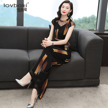 连体套装女夏2020新款气质修身阔腿裤高腰垂感拖地连体衣时髦678