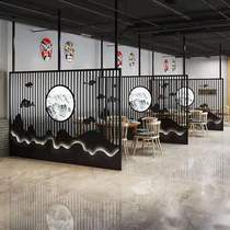 Restaurant card seat partition hot pot restaurant living room simple entrance decoration entrance hotel high screen Office private room hotel