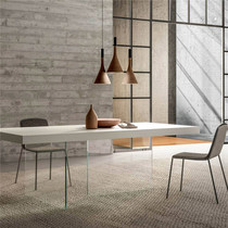 Solid Wood Suspension Large Plate Table Designer Creativity Talks Table Clothing Shop Personality Display Long Table Brief Island Table Dining Table
