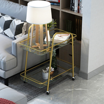 Nordic mobile dining car Glass trolley Restaurant household stainless steel hotel living room wine trolley shelf