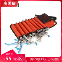 BARHAR 8 slot Ice climbing Ice cone bag strap bundle roll Ice cone storage bag class Ice Screwup