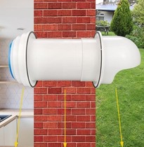 Long glass anti-smoke door on the outer wall of the range hood check valve