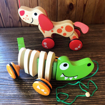 Baby drag toddler for men and women early education trolley hand rope toddler toy car 0-1-2-3 years old