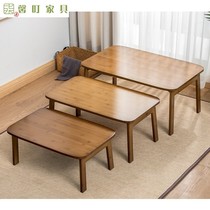 Floating window table folding tatami low table bed folding Kang table small dining table coffee table Short foot square table bed Kang table
