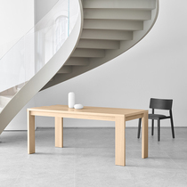 Nordic Pure Solid Wood Meeting Table Rectangular Desk Negotiation Table Log Strip Table Large Table Brief Worktop Table