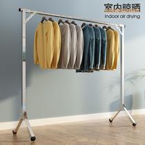 Hanger household clothes thicker and larger floor folding drying rack can be used to dry quilt retractable indoor stay