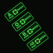 Seal Six Luminous Blood Type Recognition Badge PVC Magic Badge POS Rescue Backpack Patch Helmet Morale Badge