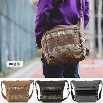 Large capacity shoulder messenger bag 500D camouflage waterproof fabric tactical bag portable scratch-resistant travel parcel