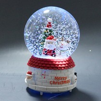 On the lime-Christmas tree music box snowflake Christmas tree old man crystal ball to send teacher Christmas birthday gift female