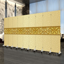 Screen partition Hotel hotel private room Living room hall Chinese style simple modern half wall solid wood double-sided folding mobile