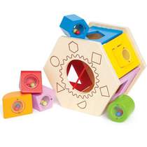 Hape Children baby building blocks Baby educational toys 1-2 year old first year old boy Boy girl shape matching